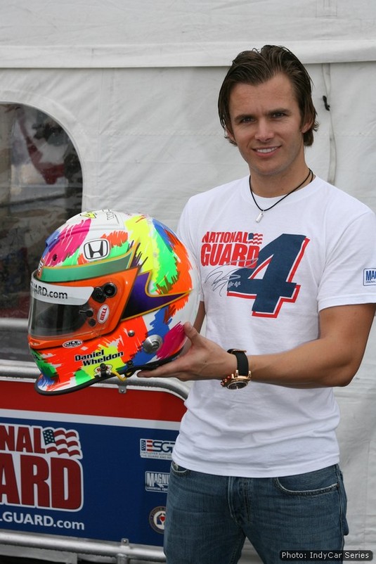 Each year Wheldon held a helmet design contest for children in hospital: here's the 2008 victor's work