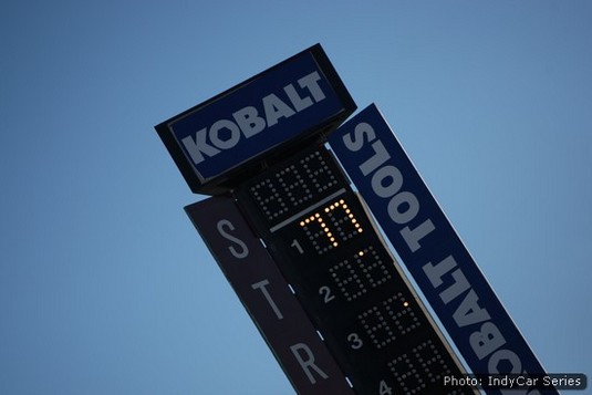 The scoring pylon at Las Vegas Motor Speedway pays lonely tribute